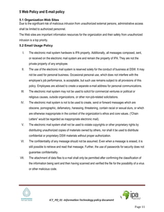 Information Technology policy | PDF