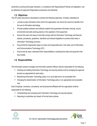 Information Technology policy | PDF