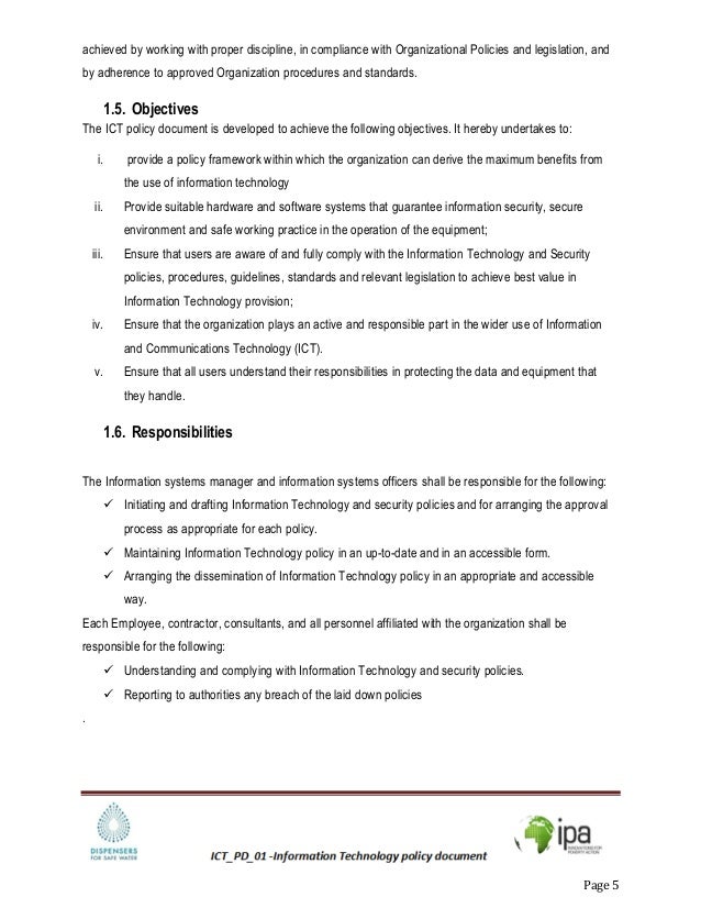 Information Technology policy