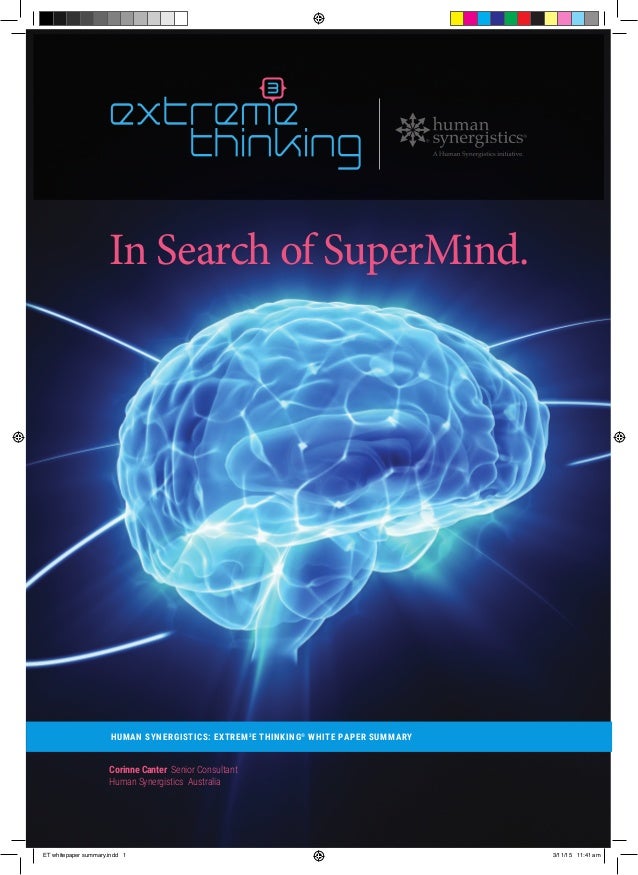 In Search of SuperMind - Extreme Thinking Explained