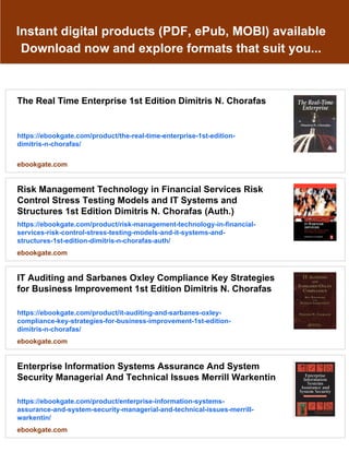 Enterprise architecture and new generation information systems 1st ...