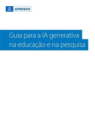INTELIGÊNCIA ARTIFICIAL Generativa: guia para Educadores e ...