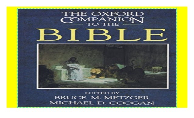 oxford companion to the bible pdf download