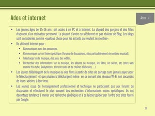 Les jeunes et Internet - Etudes CRIOC - Belgique Juin 2008
