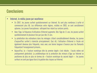 Les jeunes et Internet - Etudes CRIOC - Belgique Juin 2008