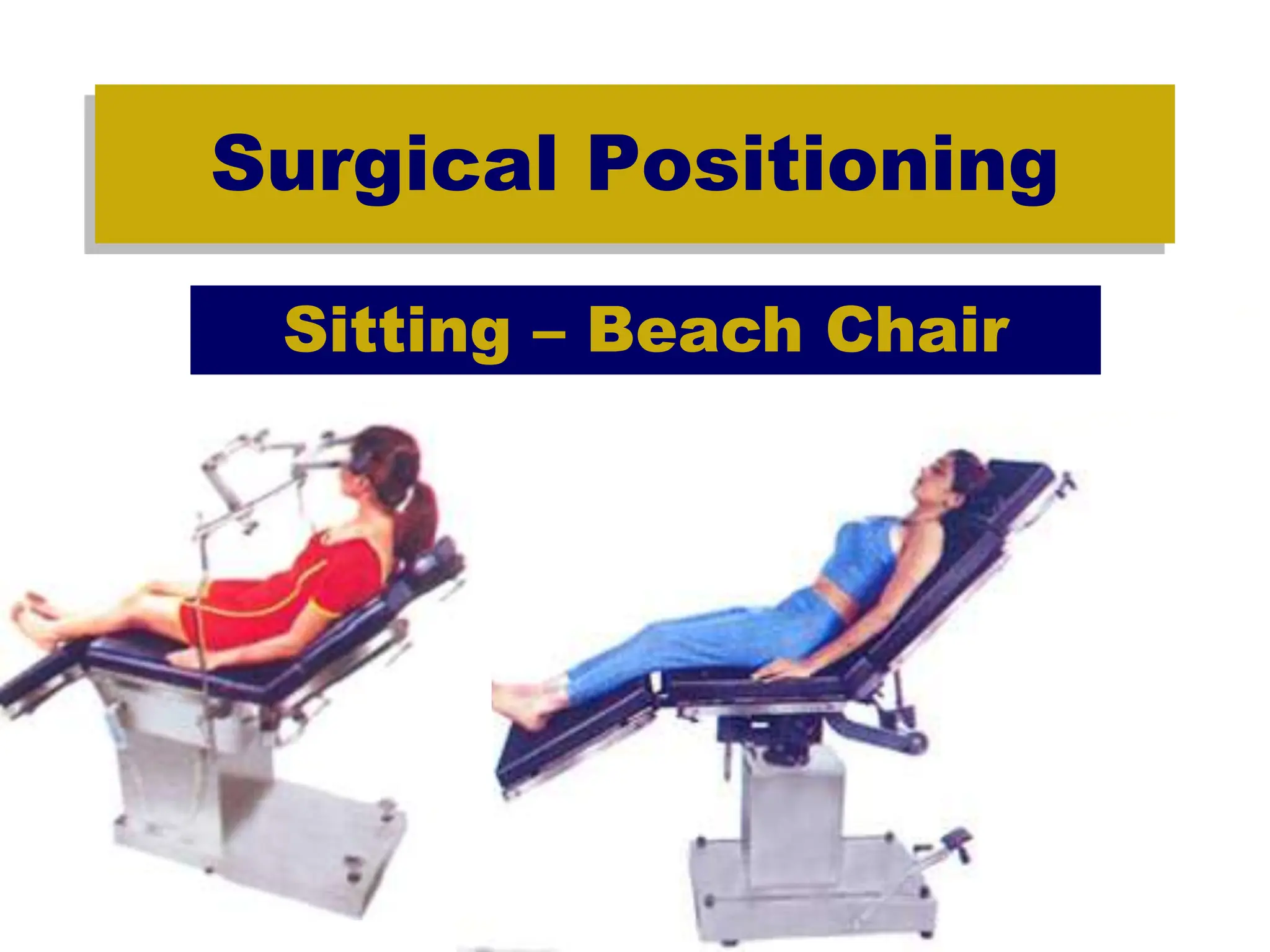 Surgical Positioning
Sitting – Beach Chair
 