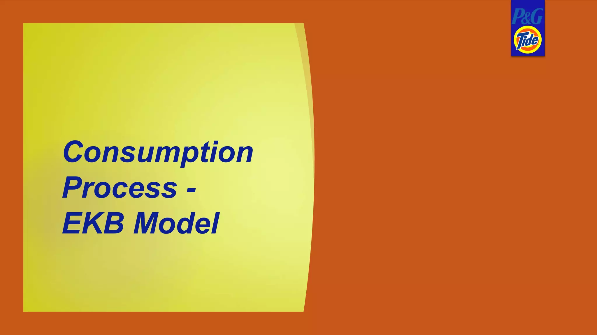 Consumption
Process -
EKB Model
 