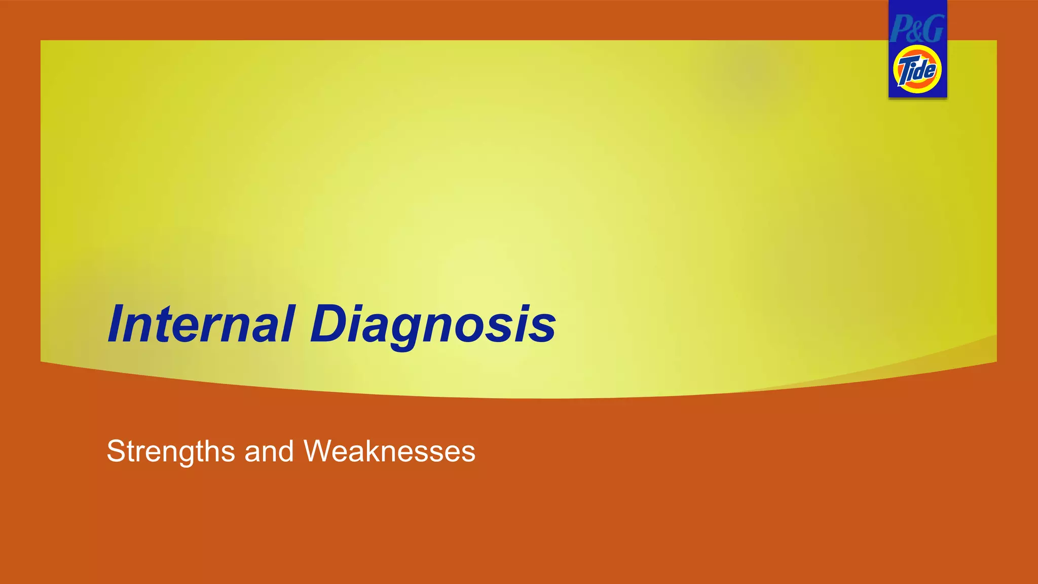 Internal Diagnosis
Strengths and Weaknesses
 
