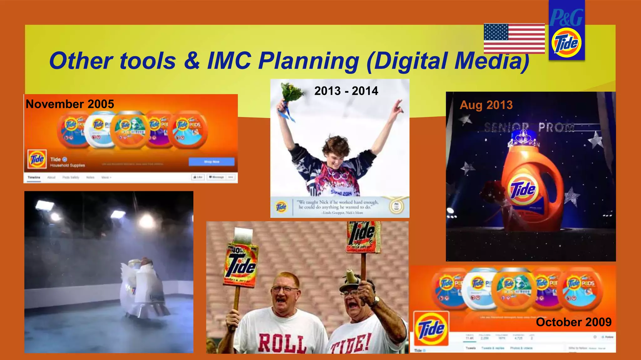 Other tools & IMC Planning (Digital Media)
November 2005
October 2009
Aug 2013
2013 - 2014
 