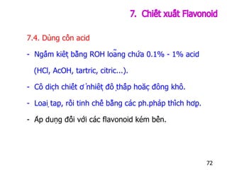 Bài Giảng Flavonoid & Dược Liệu Chứa Flavonoid | PDF