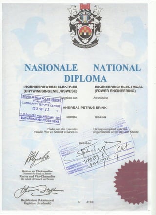 Diploma Electrical Engineering (Certified)
