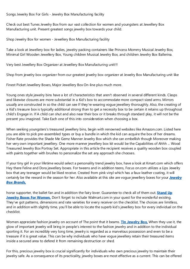 childrens wooden musical jewellery box