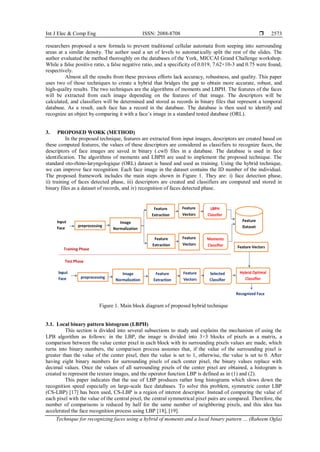 Technique for recognizing faces using a hybrid of moments and a local ...