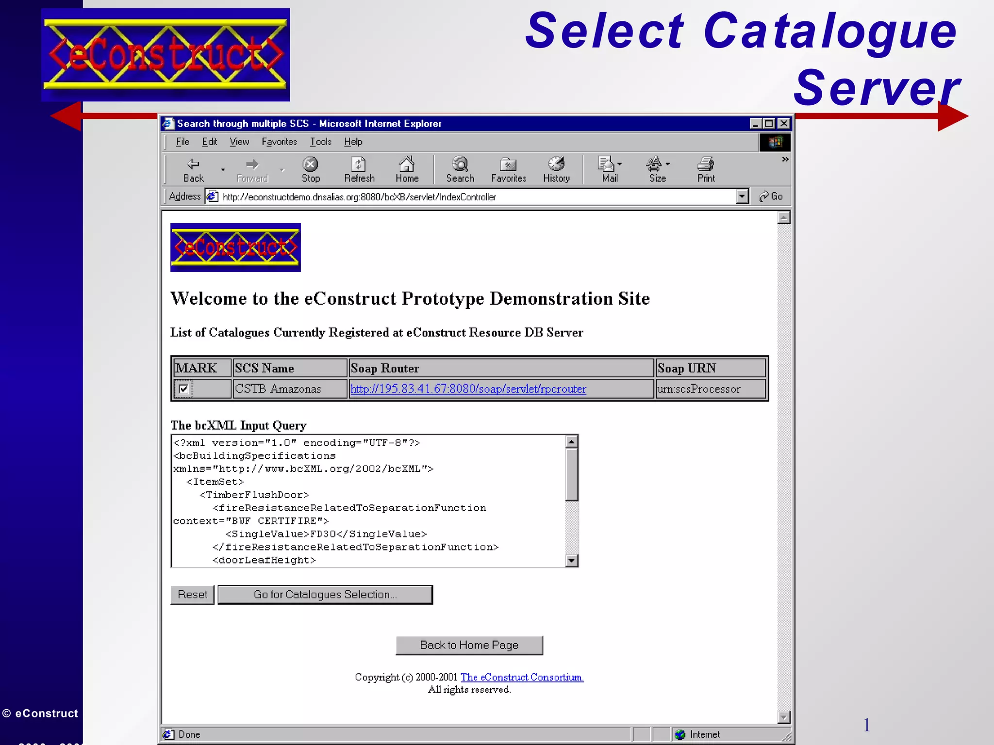Select Catalogue Server