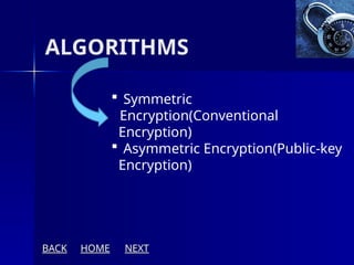 encryption and decryption ,and its types | PPTX