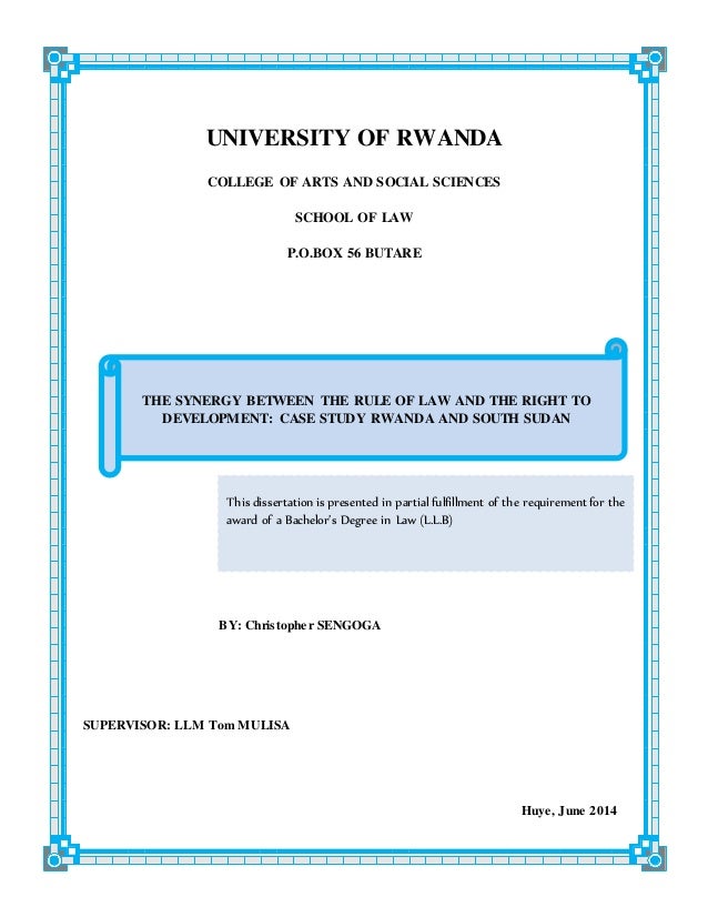 Dissertation law school of