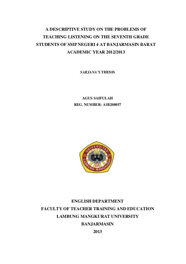 Descriptive study dissertation