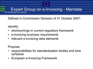 CEN ISSS workshop e-invoicing Ca Brussels 19 June 2008 Without Notes[1][1]