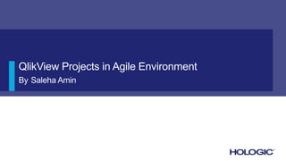 QlikView Projects in Agile Environment
By Saleha Amin
 