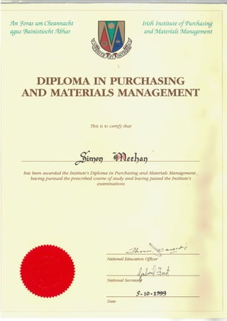 Diploma IIPMM