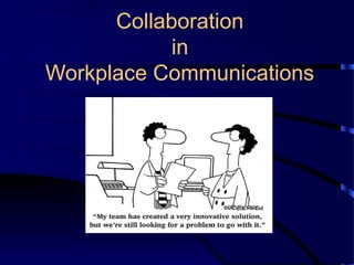 Collaboration
in
Workplace Communications
 