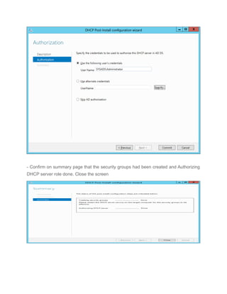 Install and Configure DHCP role on Windows Server 2012 | PDF
