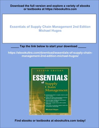 Essentials of Supply Chain Management 2nd Edition Michael Hugos | PDF