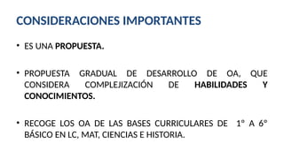 Que Es Base Gradual Progresión de aprendizaje en espiral de 1 a 6 básico | PPT