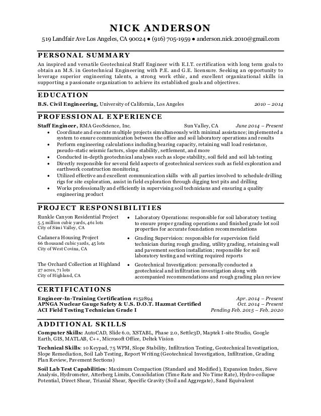 resume grading
