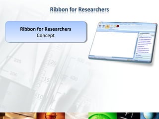 Ribbon for Researchers
Ribbon for Researchers
       Concept
        Concept
 