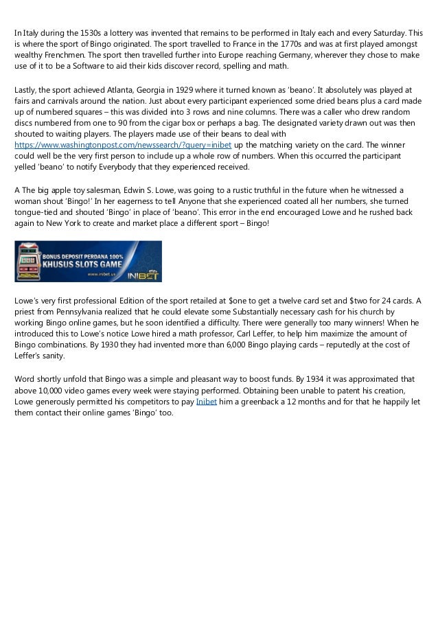 Where did bingo originate