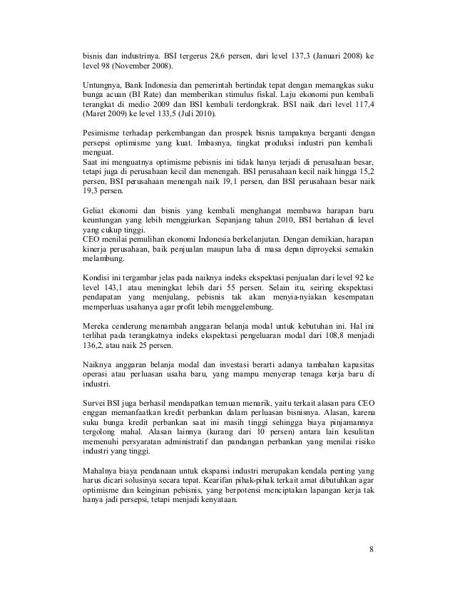 Makalah Keadaan Ekonomi Indonesia Tahun 2010