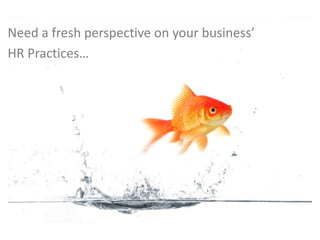 Need a fresh perspective on your business’
HR Practices…
 
