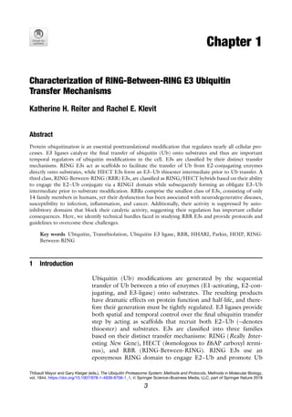 The Ubiquitin Proteasome System Methods and Protocols Thibault Mayor | PDF