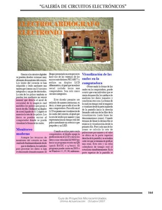 “GALERÍA DE CIRCUITOS ELECTRÓNICOS”
Guía de Proyectos Microcontrolados
Última Actualización: Octubre/2007
164
 