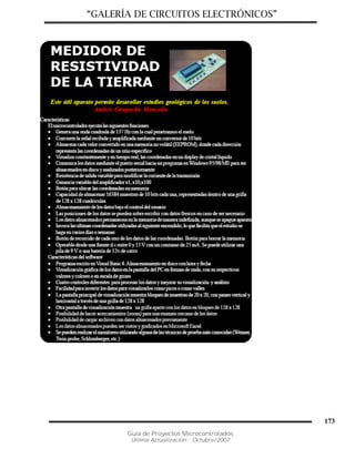 “GALERÍA DE CIRCUITOS ELECTRÓNICOS”
Guía de Proyectos Microcontrolados
Última Actualización: Octubre/2007
173
 