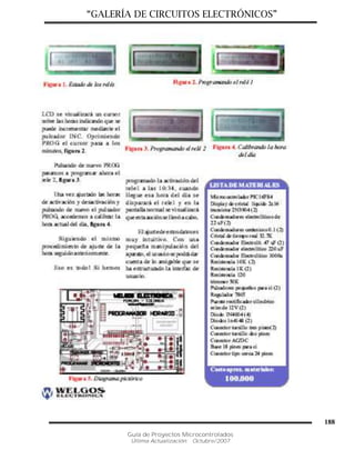 “GALERÍA DE CIRCUITOS ELECTRÓNICOS”
Guía de Proyectos Microcontrolados
Última Actualización: Octubre/2007
188
 