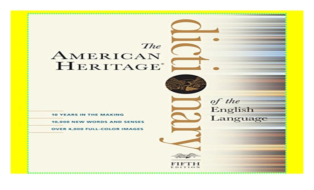 American Heritage Dictionary of the English Language, Fifth Edition