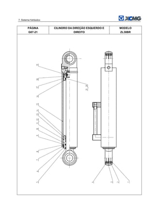 7. Sistema hidráulico
PÁGINA
G07-21
CILINDRO DA DIREÇÃO ESQUERDO E
DIREITO
MODELO
ZL30BR
 