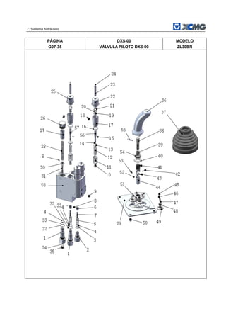 7. Sistema hidráulico
PÁGINA
G07-35
DXS-00
VÁLVULA PILOTO DXS-00
MODELO
ZL30BR
 