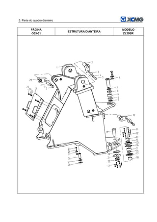 5. Parte do quadro dianteiro
PÁGINA
G05-01
ESTRUTURA DIANTEIRA
MODELO
ZL30BR
 