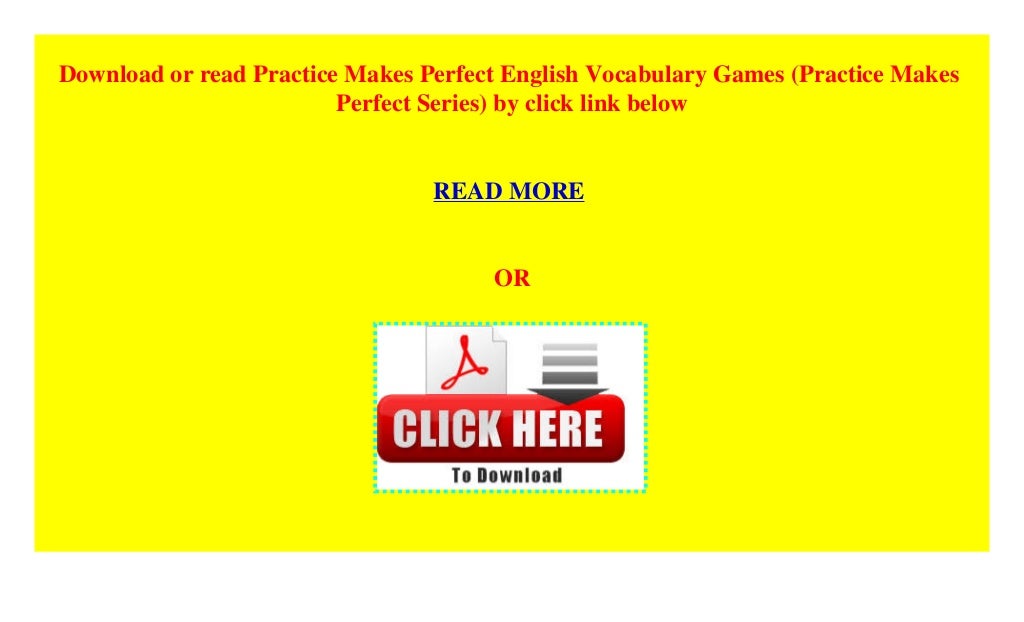 Practice Makes Perfect English Vocabulary Games (Practice Makes Perf…