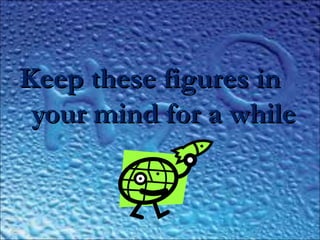 ,,
Keep these figures inKeep these figures in
your mind for a whileyour mind for a while
 