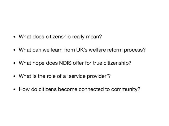 what does citizenship in the community mean