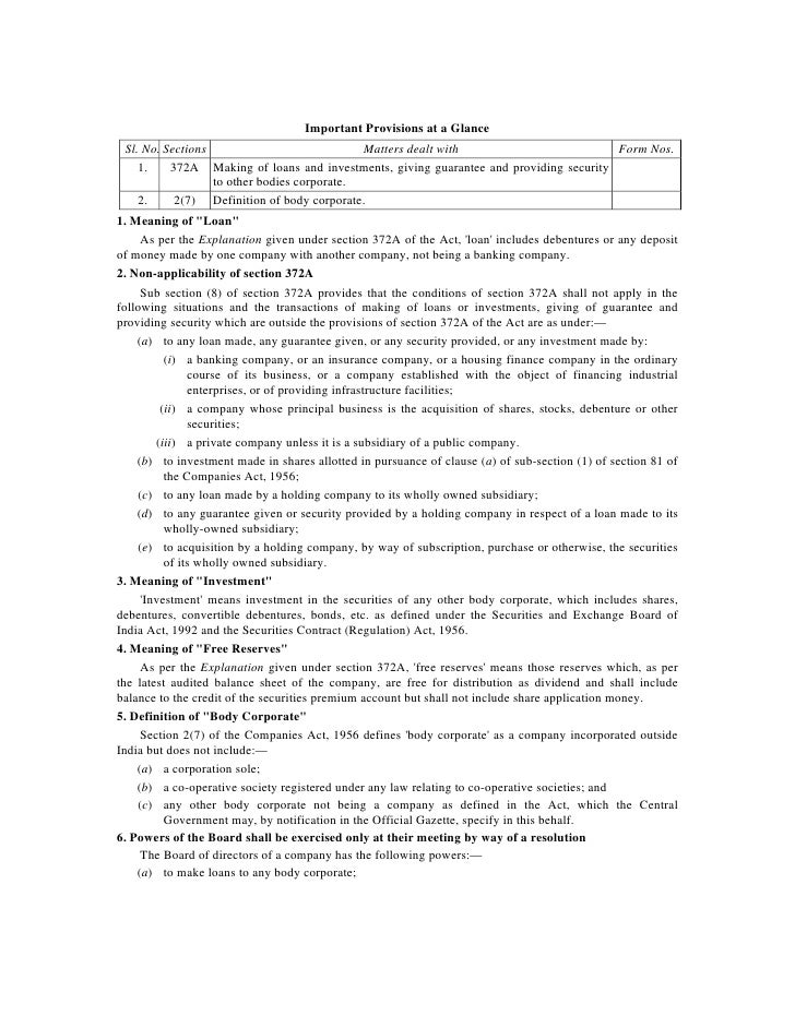 inter corporate loans