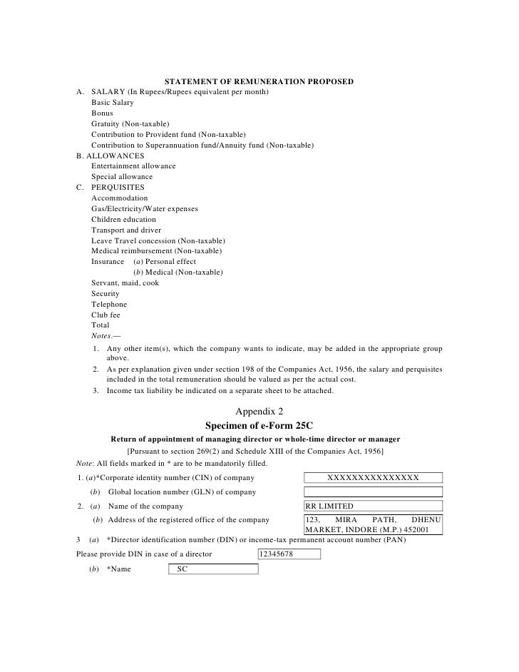 remuneration format