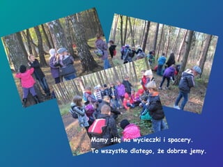 Mamy siłę na wycieczki i spacery.
To wszystko dlatego, że dobrze jemy.
 