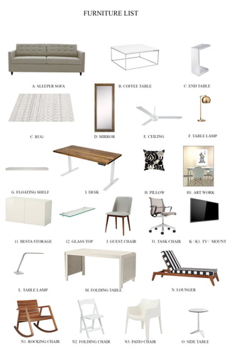 Furniture List Individual