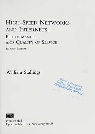 High speed networks and internets 2nd edition William Stallings | PDF