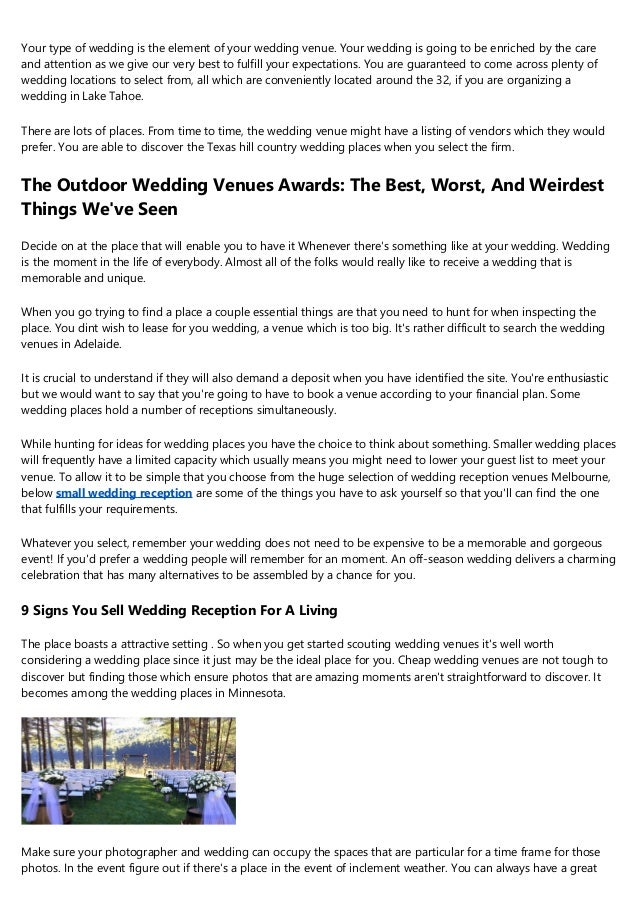 Why Nobody Cares About Special Event Venues